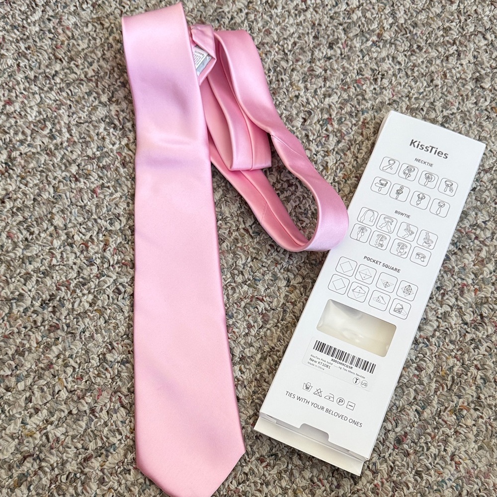 Pink Mens Necktie